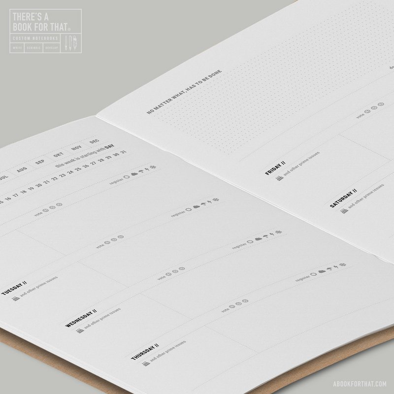 Cuaderno de papelería planificador semanal