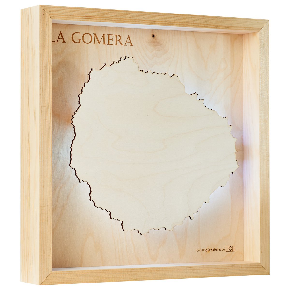 LA GOMERA - MAPA DE LUZ DE ISLA DE MADERA 3D (LED)