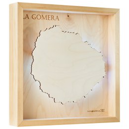 LA GOMERA - MAPA DE LUZ DE ISLA DE MADERA 3D (LED)