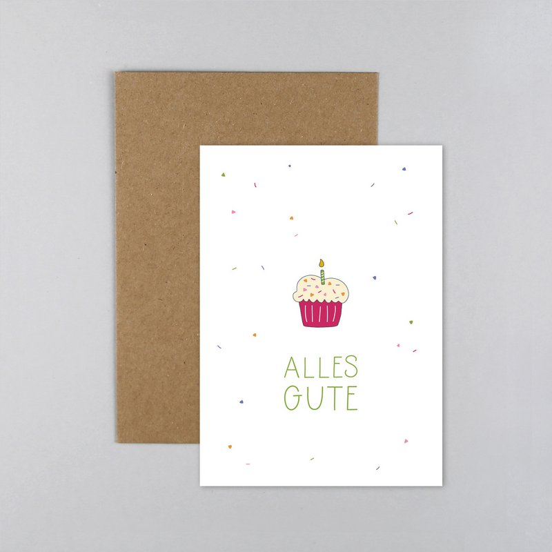Geburtstagskarte Cupcake Jana