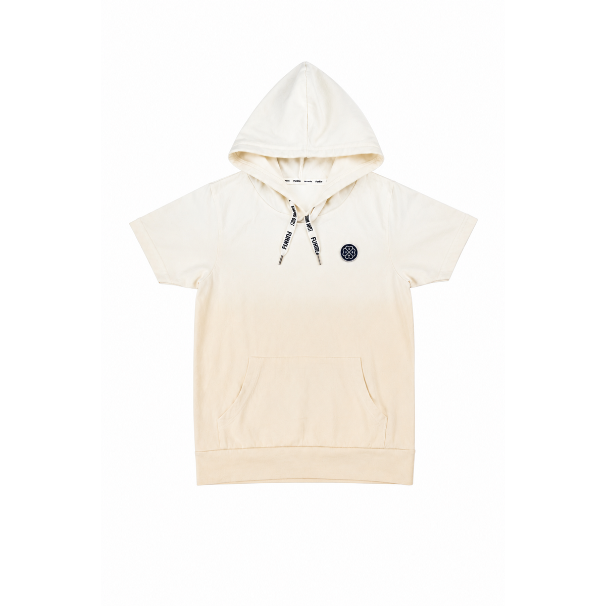 Funkle Boys hættetrøje – Farvegradient off-white til beige