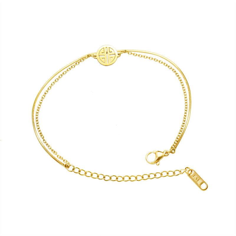 Pulsera "LIMA" Chapada en Oro