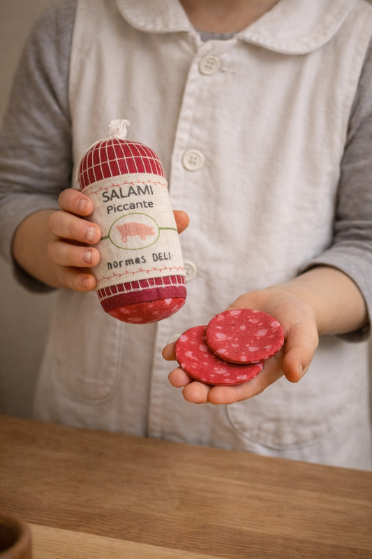 Salami Piccante Play Set – Handmade Fabric Toy - 1 set