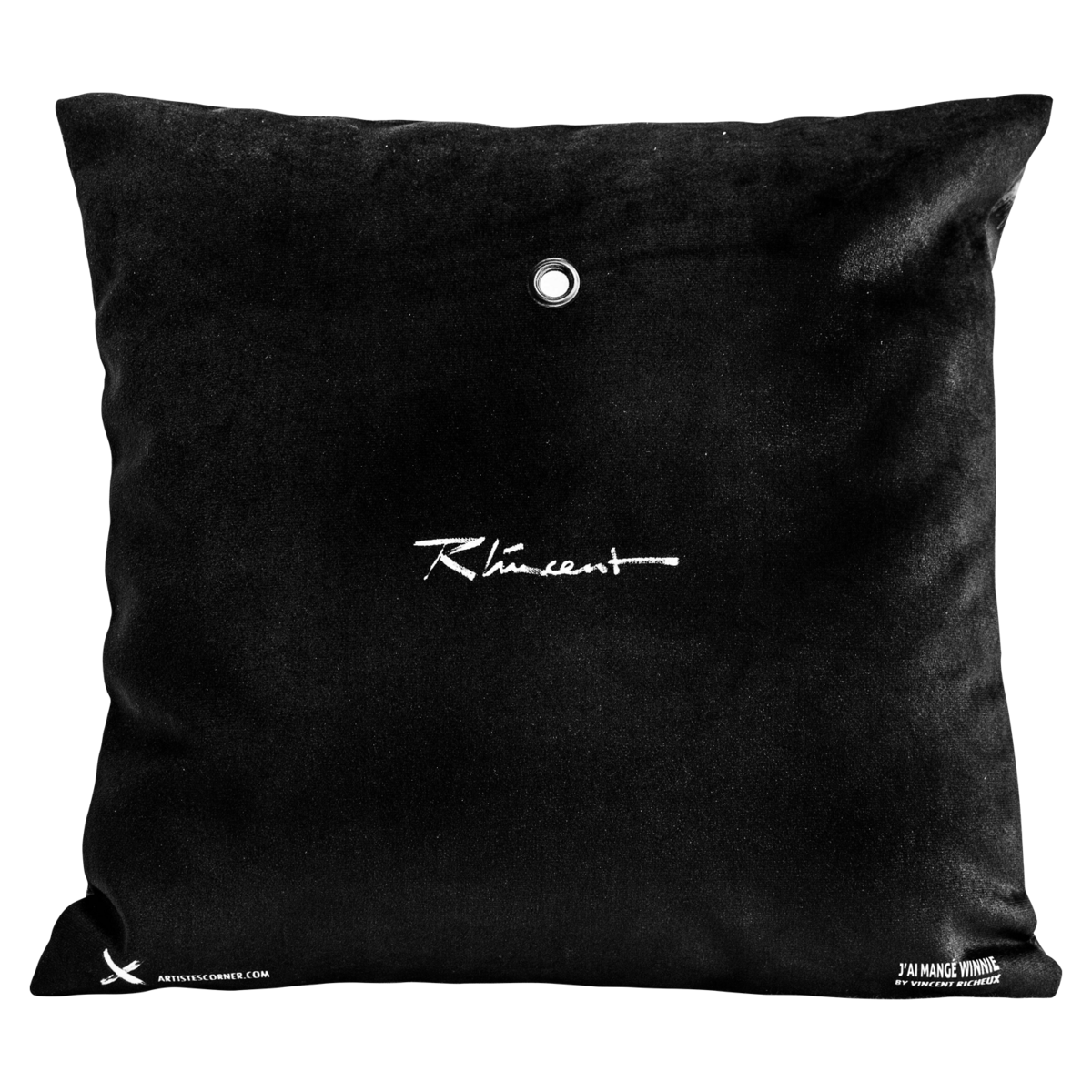 Velvet cushion I ate Winnie by Vincent Richeux