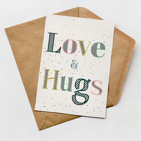 Love and Hugs Card | Greetings Card 