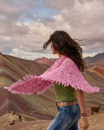 Cashmere scarf LA PAZ hand crocheted triangle