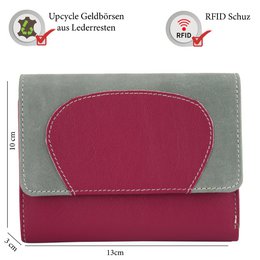 Sunsa Damen Geldbörse. Leder Geldbeutel. Portemonnaie mit RFID Schutz. Brieftasche aus Leder. Mittelgroße Geldbörse für Frauen mit vielen Kreditkartenfächern- Wallet für Damen, Geschenkidee