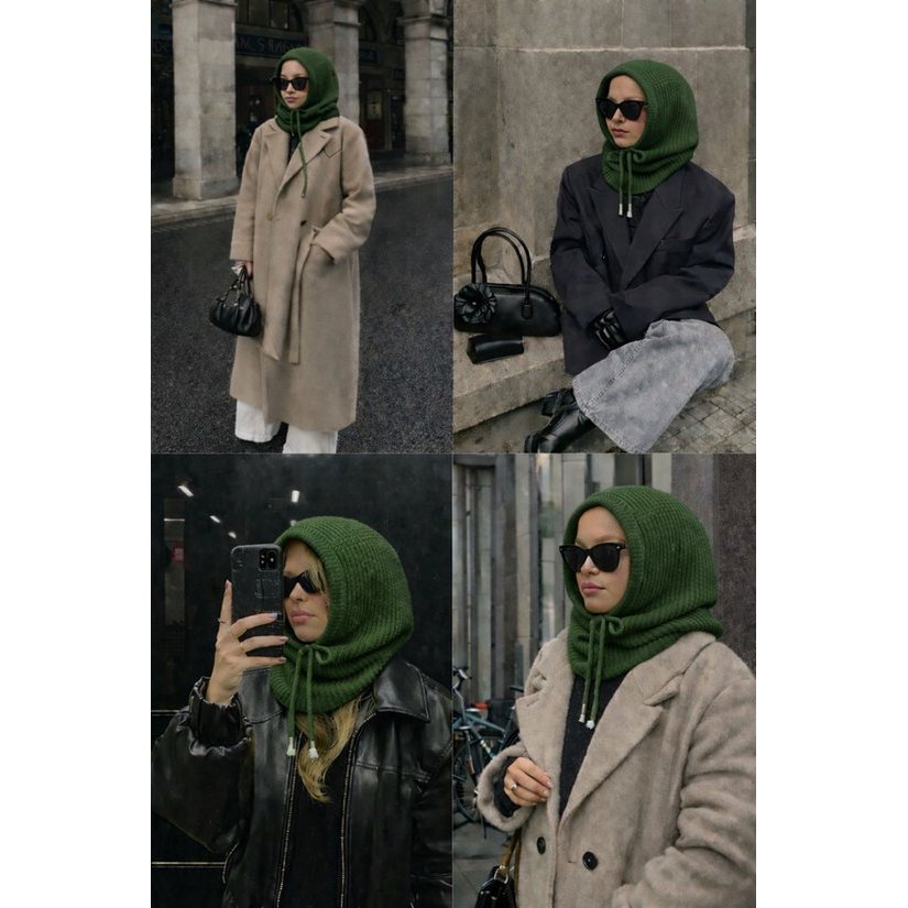 TikTok Hype 2026 Sturmhaube Damen – 10+ Farben – Schal & Mütze – Warm – Trendy