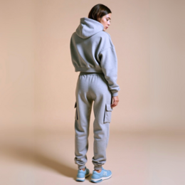 Crop Hoodie "TWENTY YEARS FROM NOW" - Weiss