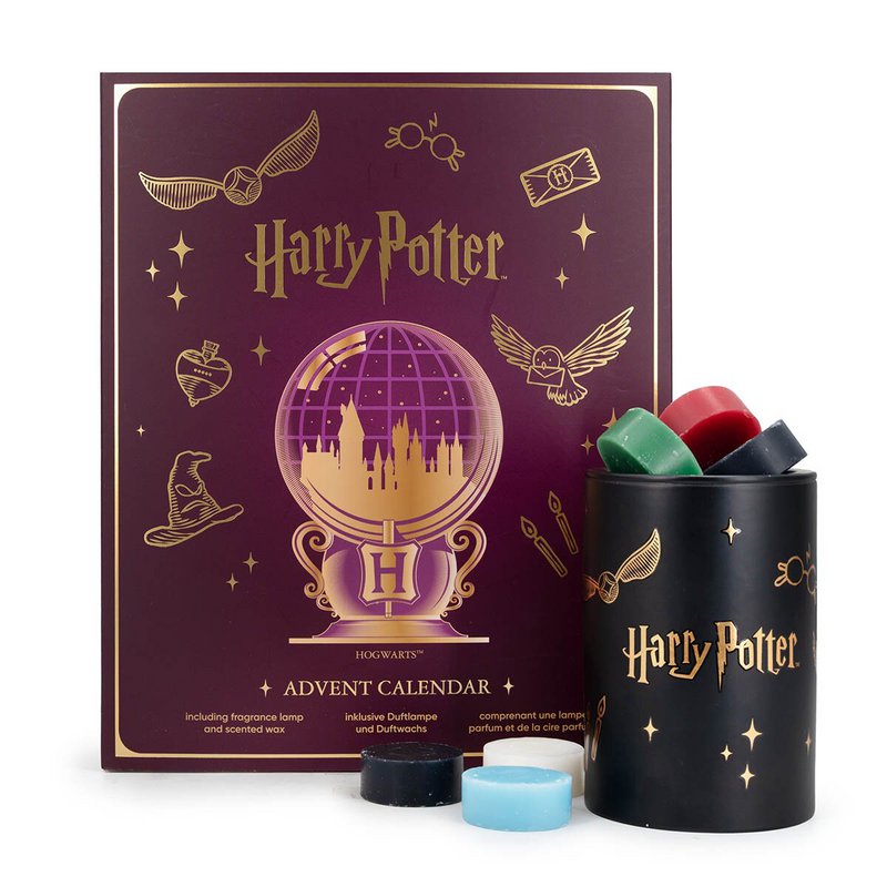 Adventskalender Harry Potter™ med fyrfadslys duftlampe + 24 x duftvoks
