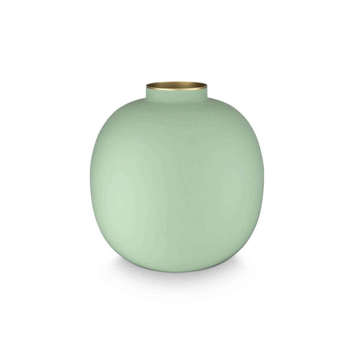 Vase Metal Matt Bright Green 23cm