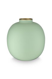 Vase Metal Matt Bright Green 23cm