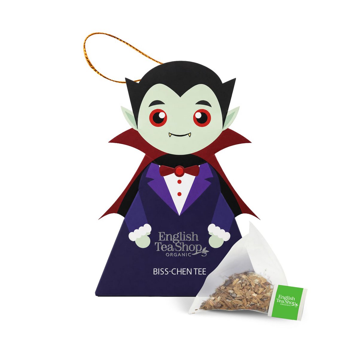 Halloween Geschenk Vampir "Biss-Chen Tee", BIO Tee, 1 Pyramidenbeutel