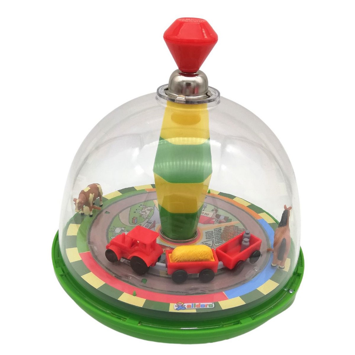 Bauernhof Panorama-Kreisel für Kinder, mit Sound und beweglichen Elementen, Ø 19 cm