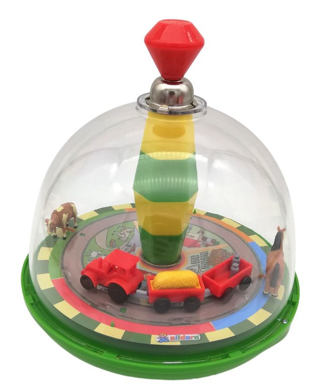 Peonza Farm Panorama para niños, con sonido y elementos móviles, Ø 19 cm