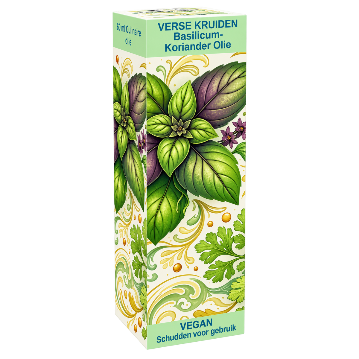 N° 7, olie met verse kruiden Basilicum en Korianer