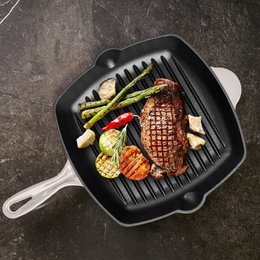 Cast Iron Grill Pan - Rose - 27cm