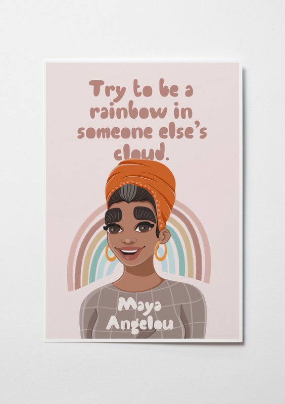 Maya Angelou - Kids Room Art Print (A4)