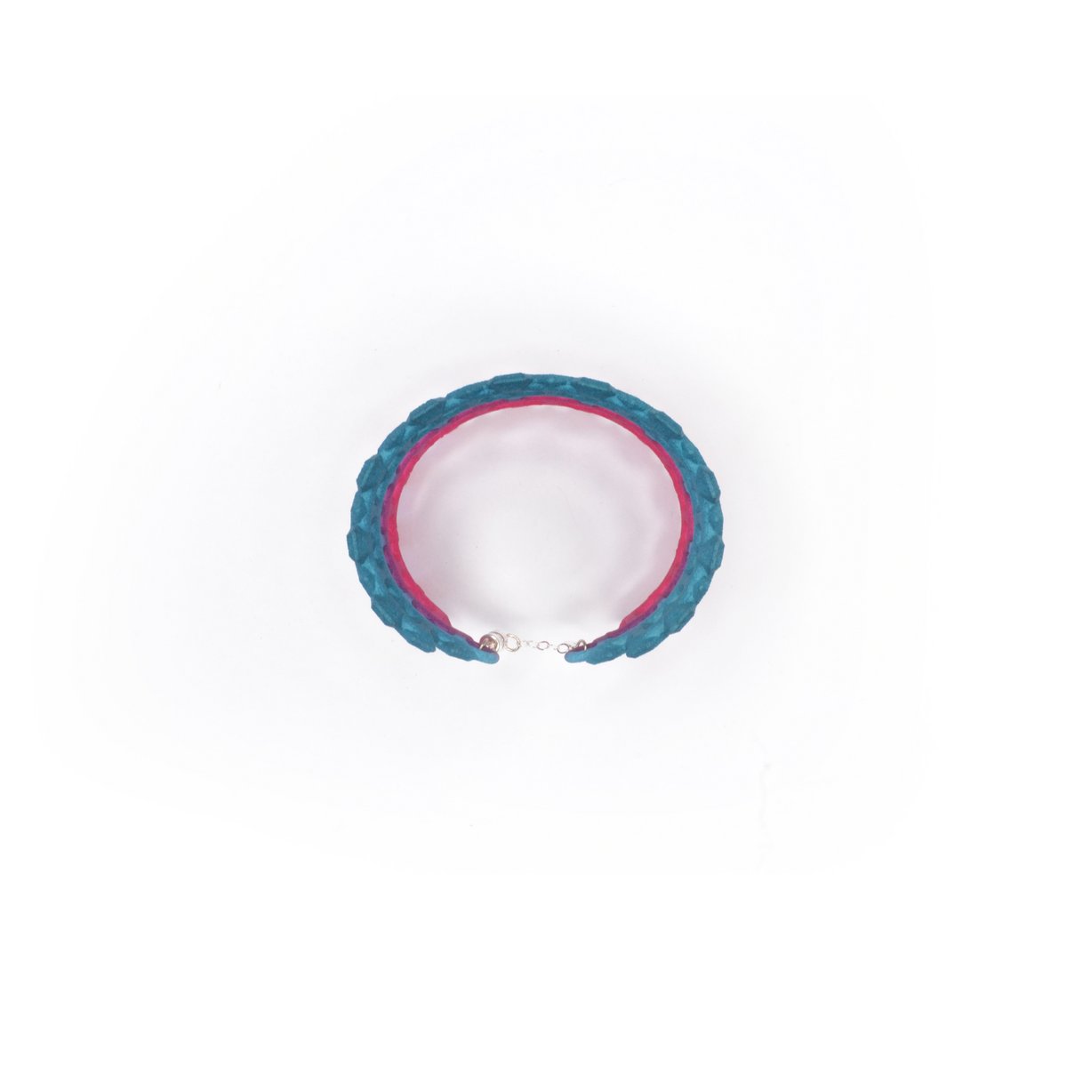 LACE Armreif Dark Teal / Fuchsia