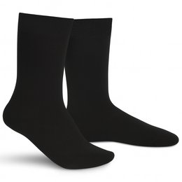 Black thermal socks in various pack sizes, suitable for work, home, and everyday wear.