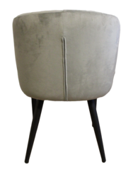 Silla de comedor Beyou Escandinavo Terciopelo Gris