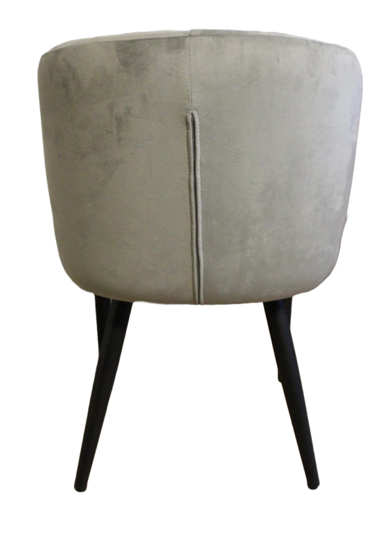 Silla de comedor Beyou Escandinavo Terciopelo Gris