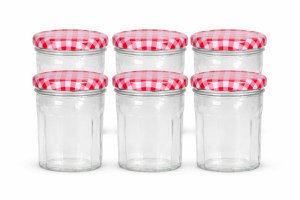 Set of 6 Glass Weck Jars 200 ml – With Strap Closure & Rubber Ring – Airtight & Reusable