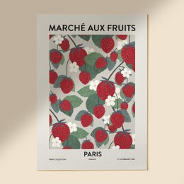 Fruit market Paris Art print