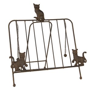Kochbuch Standard 38x25x38 cm braune Eisen Katzen Buchhalter