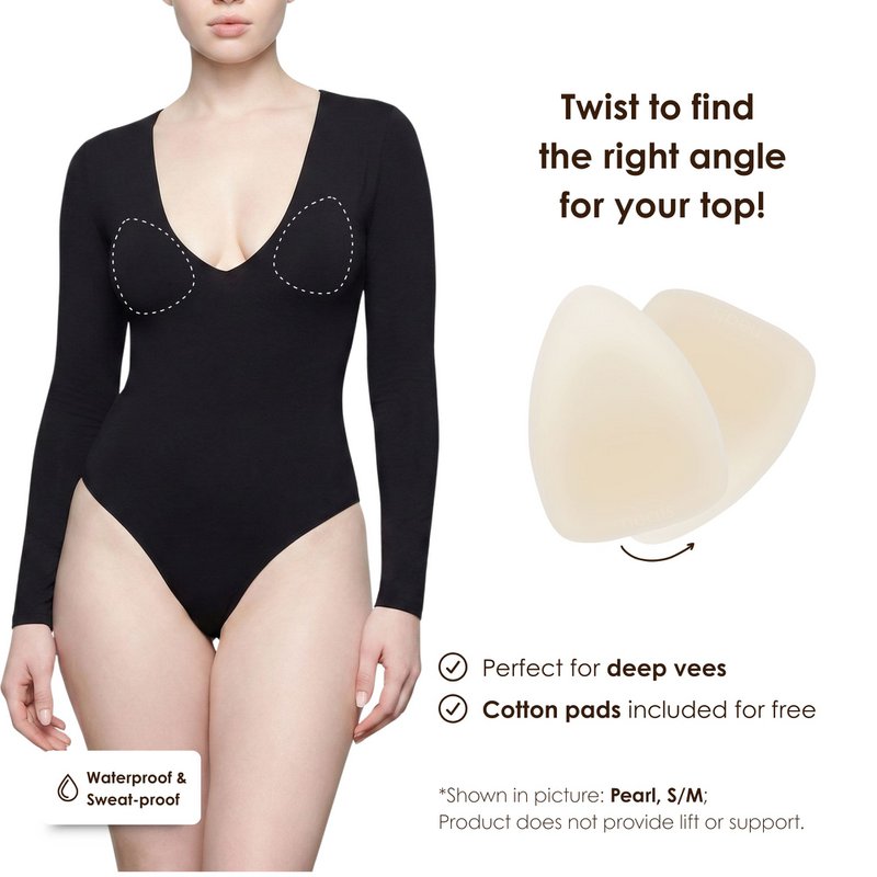 Neats Adhésif Triangle Cache-tétons en silicone - 1 paire (Perle)