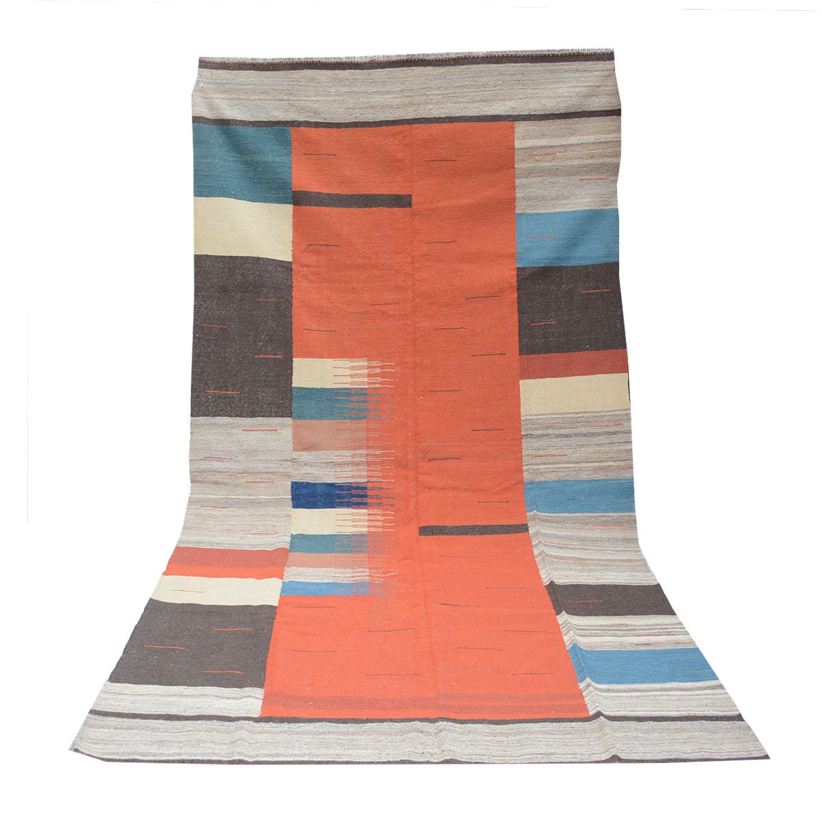 Alfombra Kilim Modern Bean Red
