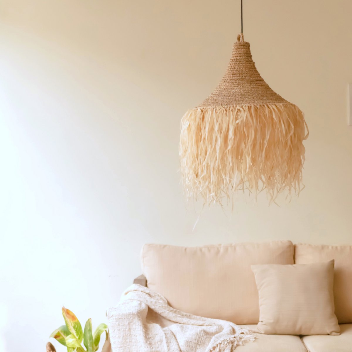Lampa z rafii | Abażur RUMBAI
