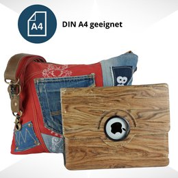 Sac à bandoulière durable Sunsa pour femmes. Sac à bandoulière fabriqué à partir de jeans recyclés et de toile (toile). Sac à main style rétro vintage. Sac bandoulière pour femme.
