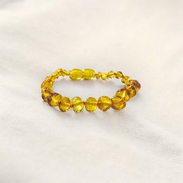 Bracciale in ambra - miele - 14 cm