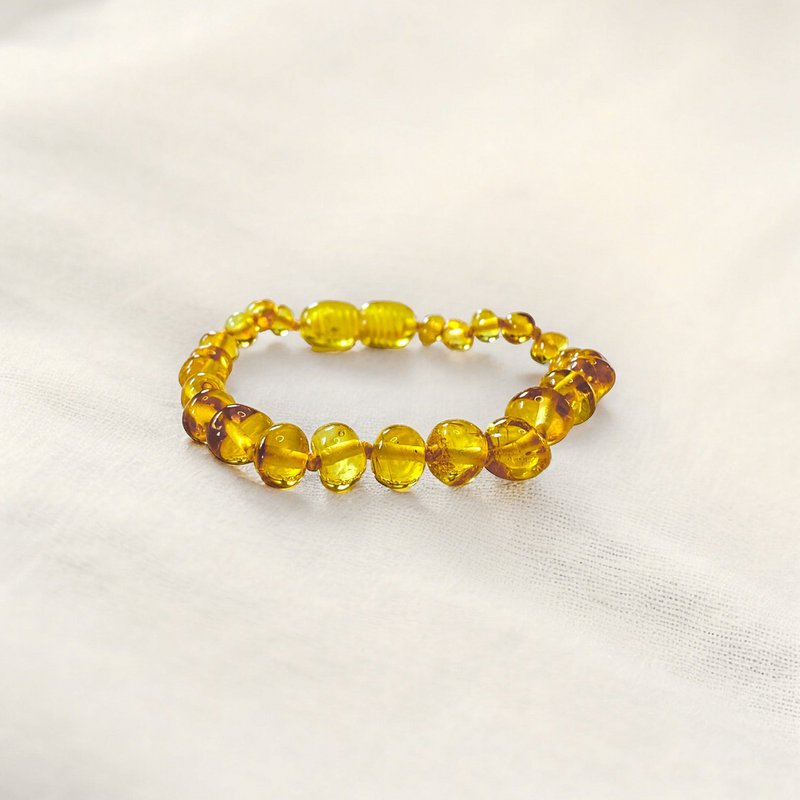 Bracciale in ambra - miele - 14 cm