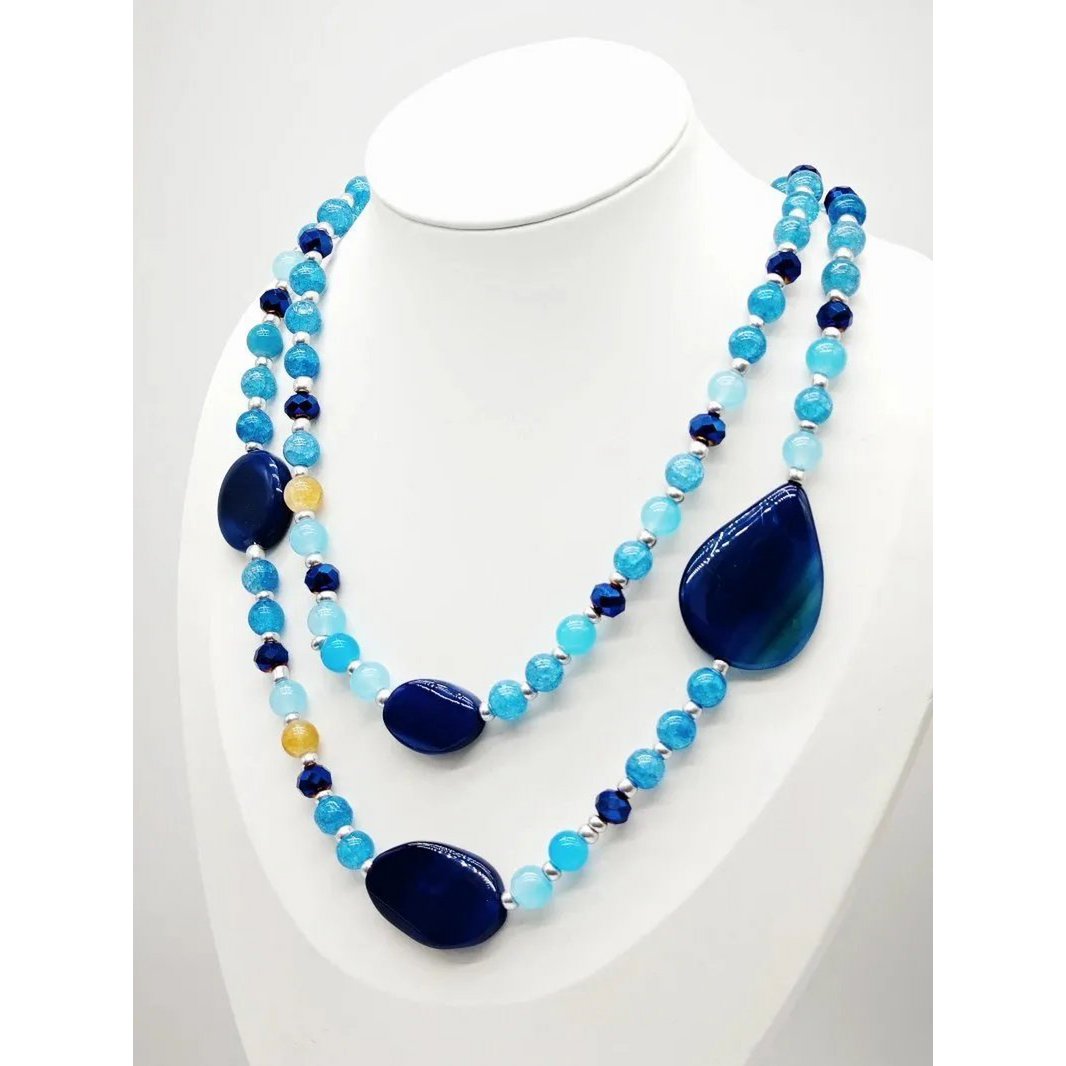 Collier sautoir fantaisie pierre