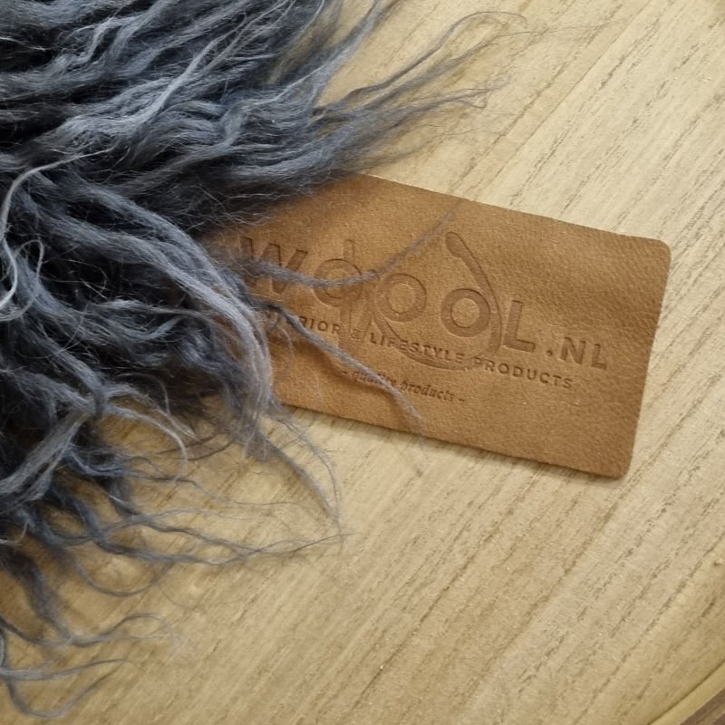 LANA Piel de oveja - Islandés Gris oscuro CURLY