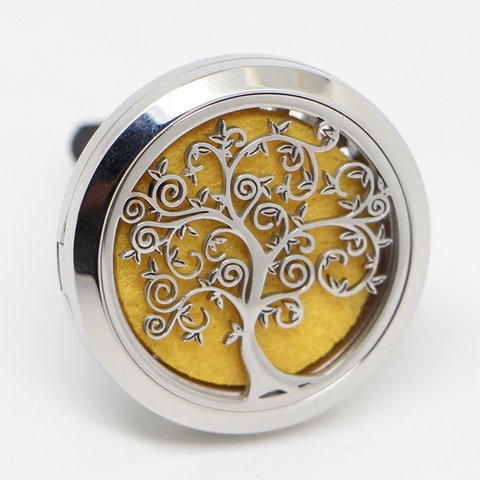Car Diffuser Clip'Arôme - Tree of Life - Stainless Steel with Blotters - Decorative Aromatherapy Accessory - Gift Idea