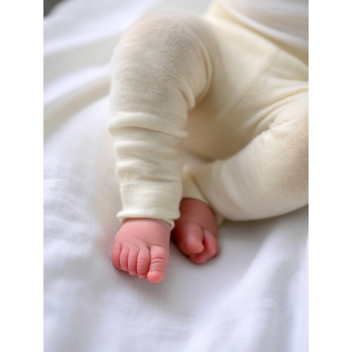 Woolen baby pants -merino wool - natural