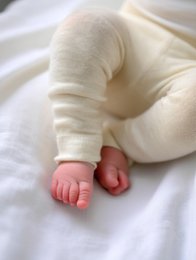 Uld baby bukser -Merino uld - Naturlig