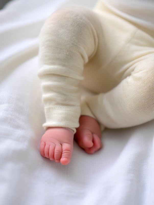 Uld baby bukser -Merino uld - Naturlig