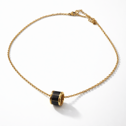 OBSCURA - Bolt Necklace in 18K Gold Plated Steel with Zircons