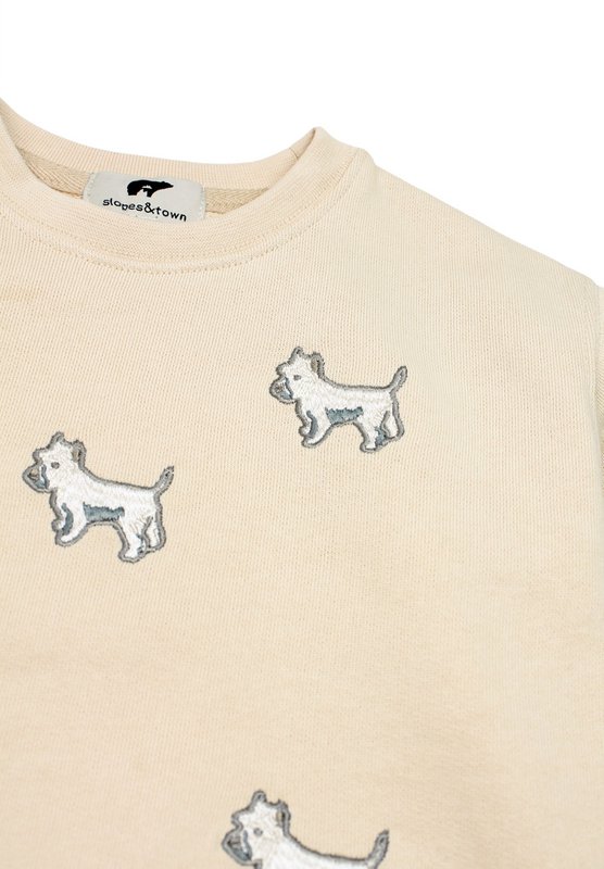 Felpa per bambini Terrier bianco