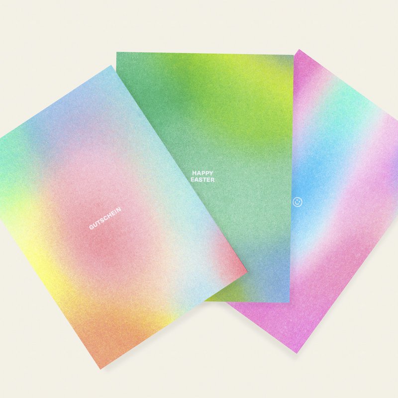 Risographie Postkarte – Smilie Verlauf – DIN A6