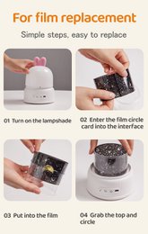 Bunny Galaxy projektions natlampe
