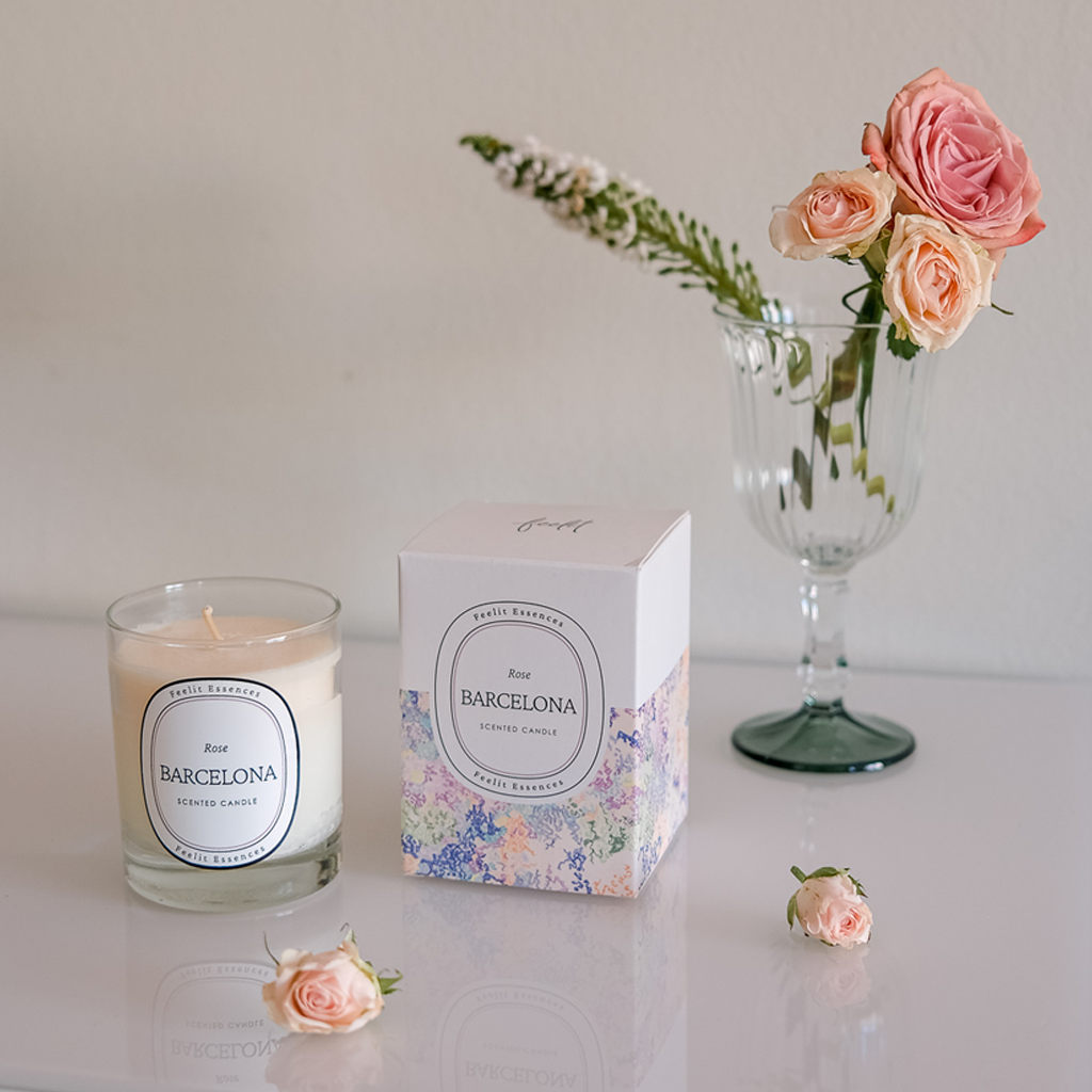 I am scented candle. Rose fragrance. Barcelona Collection