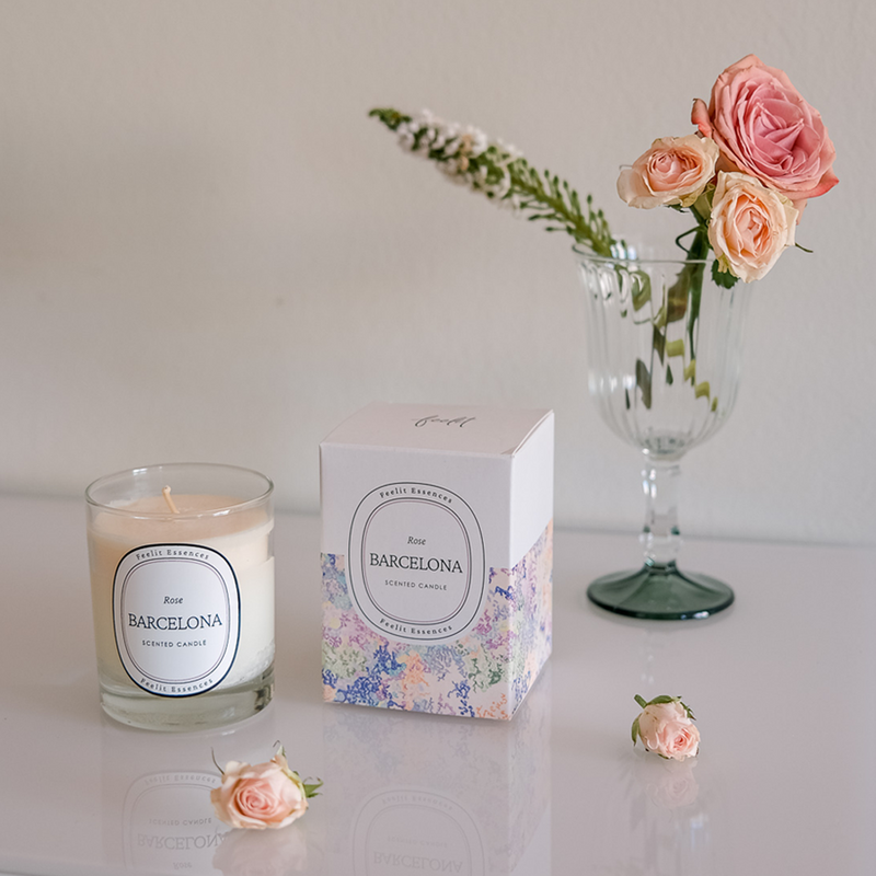 I am scented candle. Rose fragrance. Barcelona Collection