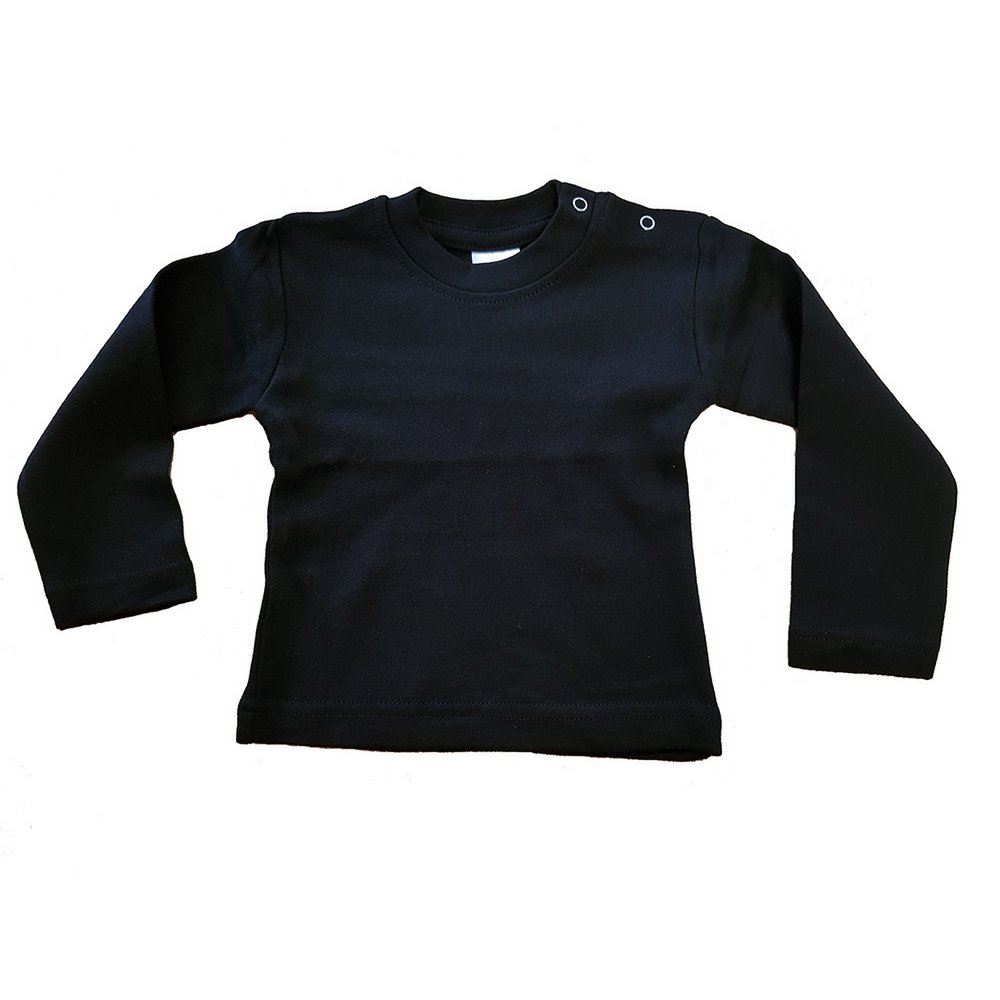 Baby T-Shirt Langarm schwarz