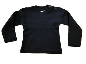 Baby T-Shirt Langarm schwarz