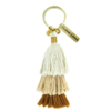 Luna -Leena Keychain Tassels Brown - Bag Charm - Organic Cotton - Handmade in Nepal - Bag Hanger